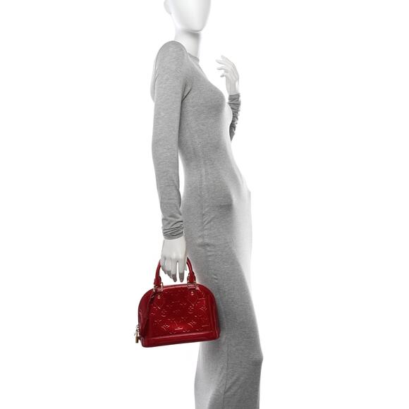 Louis Vuitton Red Vernis Alma BB - Picture 2 of 13